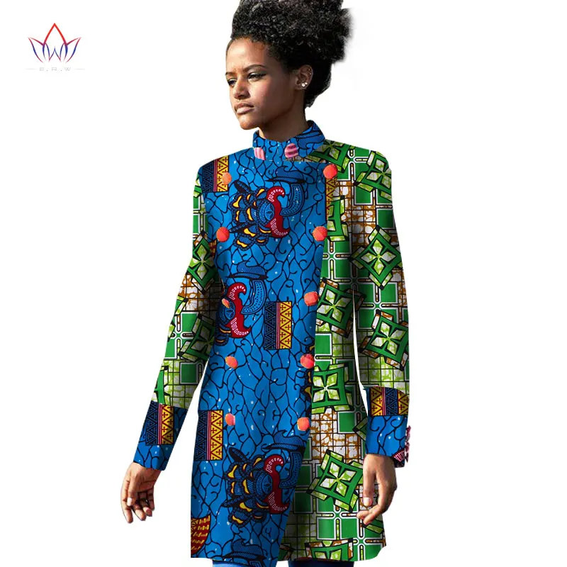 Весенний традиционный Африканский Женский Тренч, пальто в африканском стиле, пальто для женщин с длинным рукавом, хлопок, большой размер 6XL BRW WY1137 - Цвет: 5