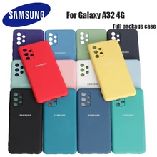 Samsung Galaxy A32 4G okładka jednokolorowy miękki płynny silikon odporny na wstrząsy miękki futerał do Galaxy A32 4G SM-A325F 6 4 etui ochronne tanie tanio VN (pochodzenie) Częściowo przysłonięte etui Lekkie Zwykły