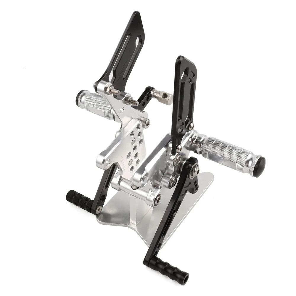 For Suzuki K1 GSX-R1000 GSX-R600 GSX-R750 SV650 S Adjustment Rider Motorcycle Footrests Alloy Rears