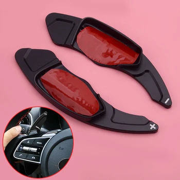 

1Pair Black Steering Wheel Shift Shifter Paddle Extension Aluminium Alloy Fit For Kia Forte 2019 2020