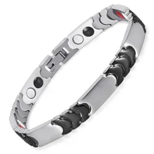 Модный нержавеющей стальной магнитный браслет забота о теле браслеты для мужчин и женщин ювелирные изделия Ширина 8 мм оптом