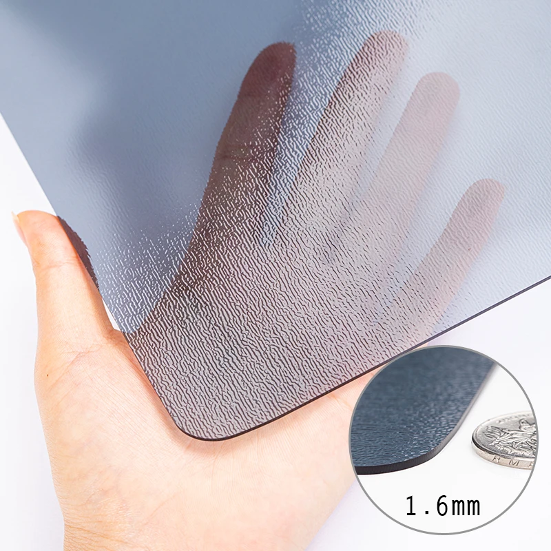 1.6mm black matte Медленное дерево, мягкая стеклянная скатерть, Прозрачная ПВХ, настольная, водонепроницаемая, маслостойкая, для кухни, столовой, коврик 1,3 мм, 1,6 мм, 2 мм, 3 мм - Цвет: 1.6mm black matte