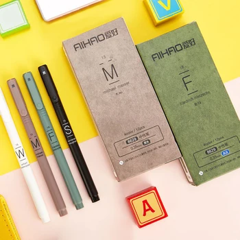 

12 Pcs/Set Simple Gel Pen 0.35mm Black Ink Neutral Pen For School Office Writing Supplies Stationery Child's Gift