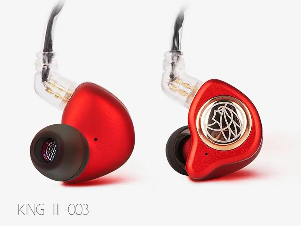TFZ KING III Динамический драйвер 2pin 0,78 мм HIFI съемные наушники-вкладыши IEMs - Цвет: 003 Red