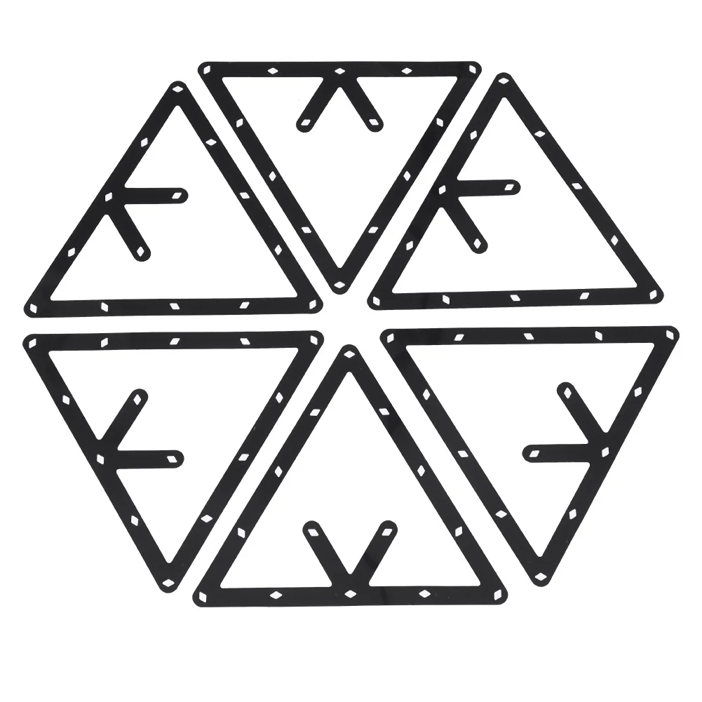 6pcs/lot Triangle Billiard Rack Billiard Invisible Ball Rack Triangle Ball Holder Positioning for 57mm Billiard Accessory