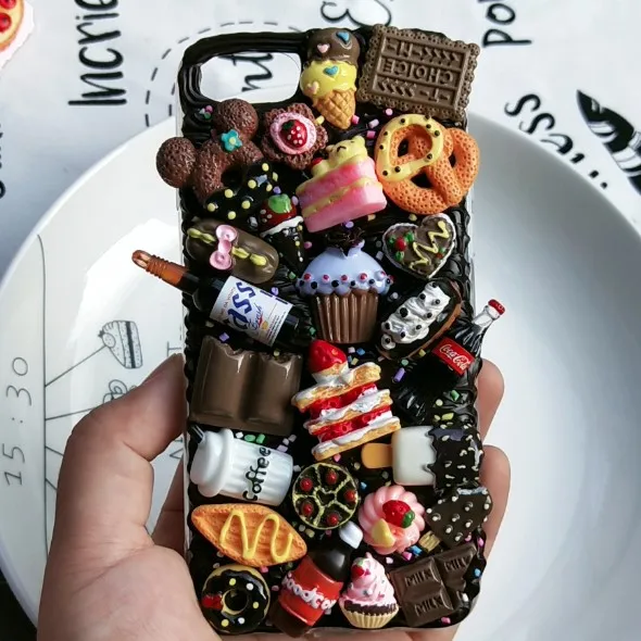 Чехол сделай сам для Samsung Note10 plus чехол телефона с 3D шоколадом Galaxy s10 s7/s8/9 + кремовый