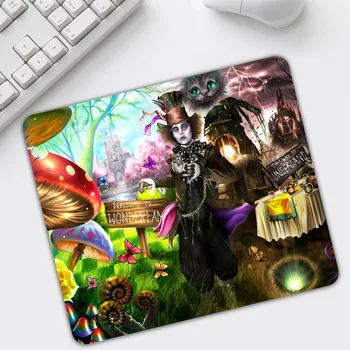 

Alice In Wonderland Mad Hatter Mouse Mause Pad Gaming Computer Mousepad Gamer Office Desk Rubber Keyboard Mice Mat For Laptop PC