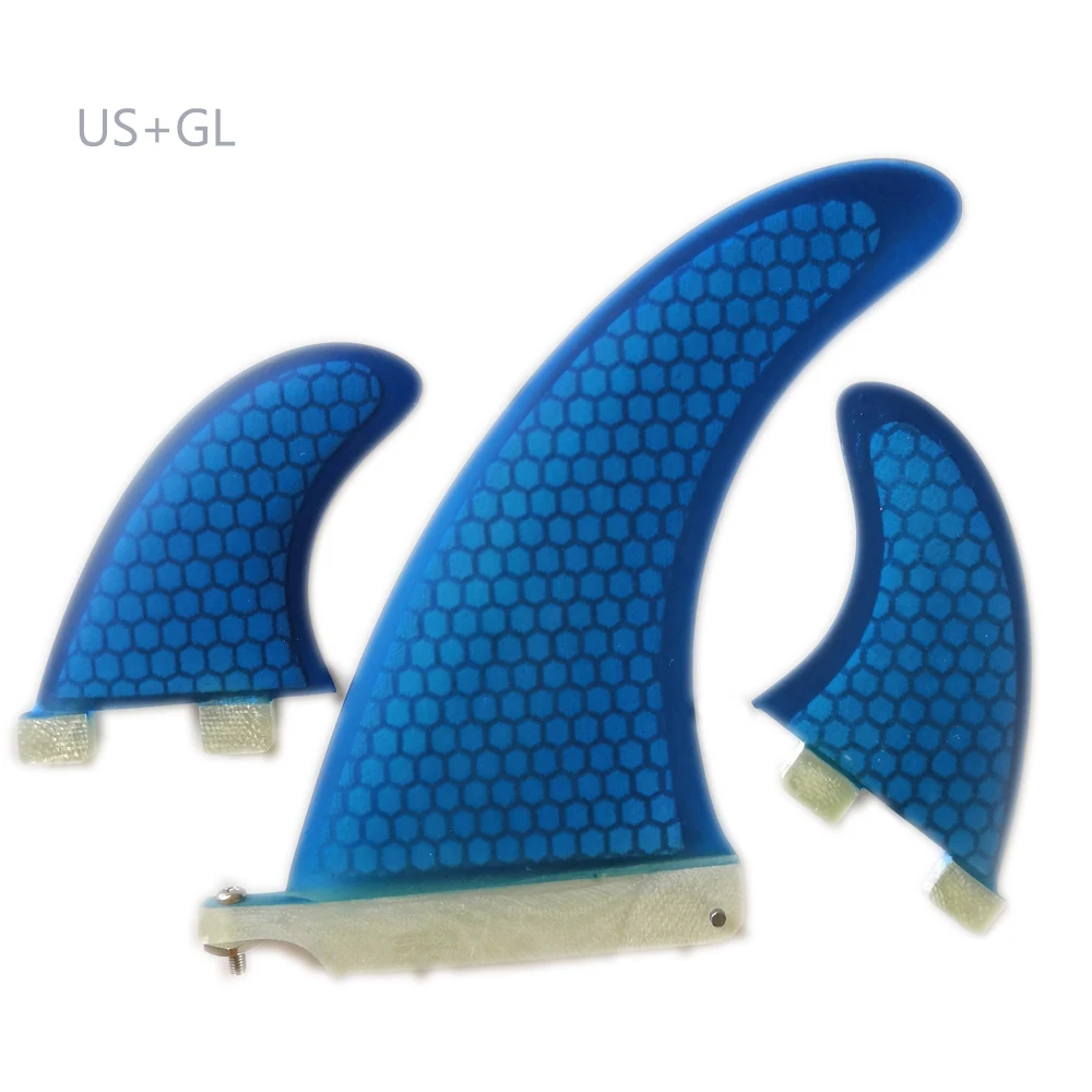 

6 inch~ 9 inch US center fin and Gl surfboard fins Fiberglass honeycomb Long-board fins