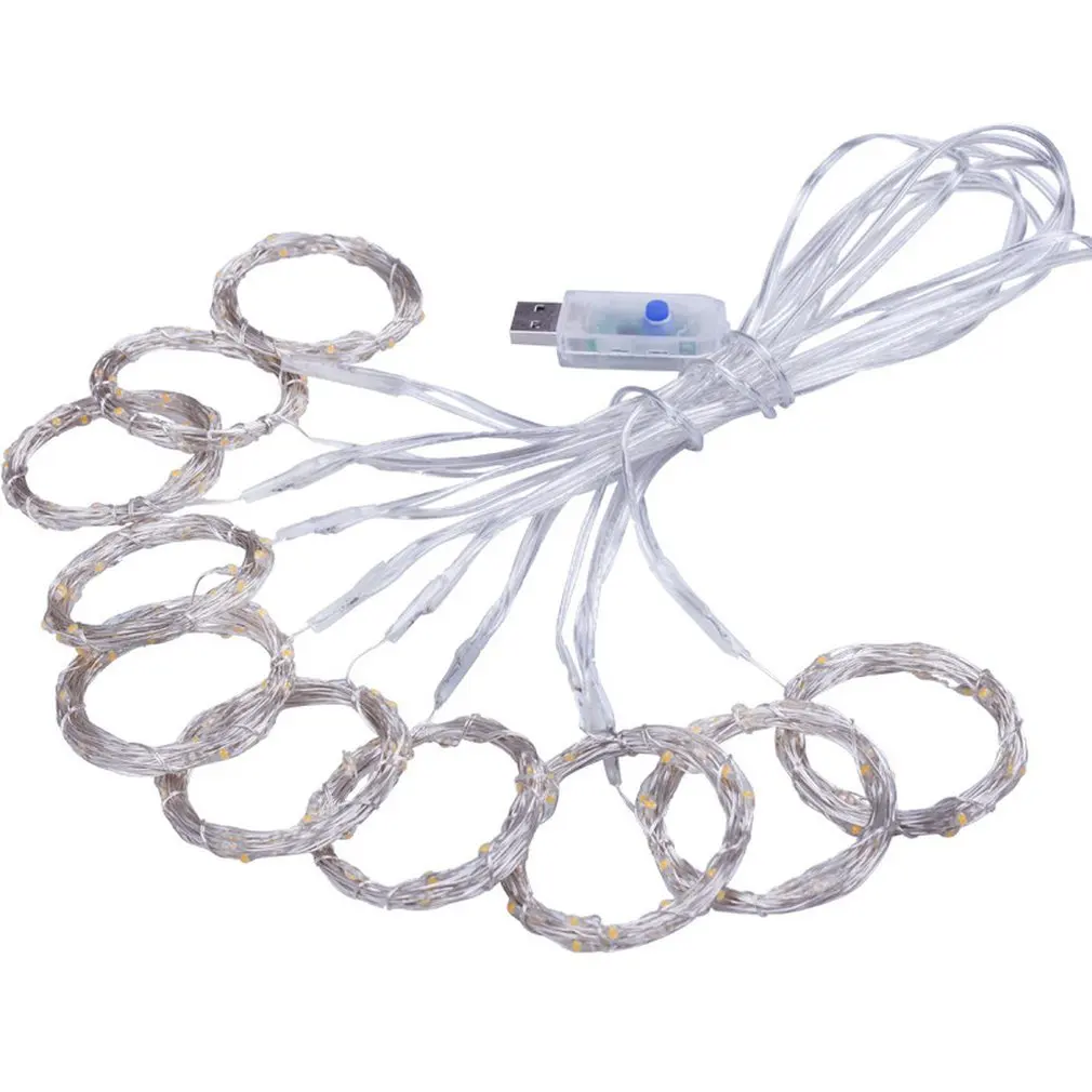 

New Product Usb Remote Control Copper Wire Curtain Light Net Red Live Background Decoration Light 3x3 Copper Wire String Lamp