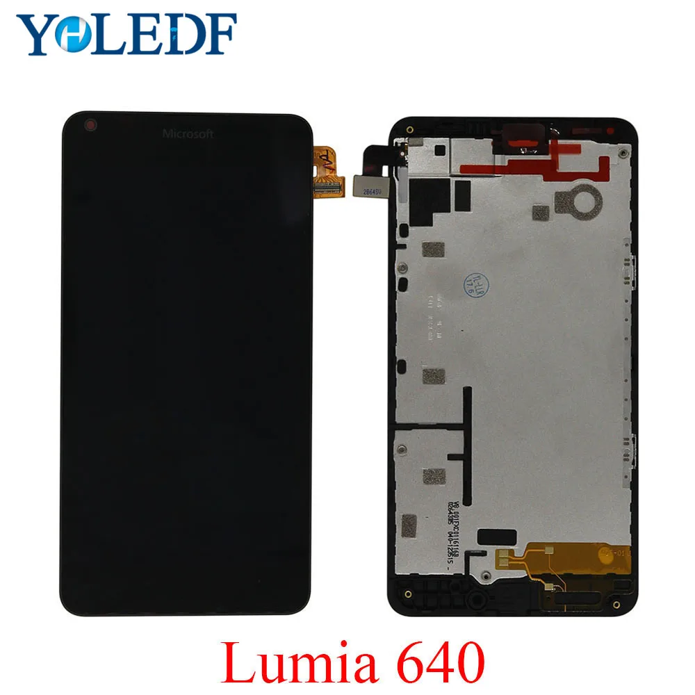 Mobile phone LCDs Screen For Microsoft NOKIA Lumia 640 LCD Display Touch Panel Digitizer Assembly with Frame Replacement Parts | Мобильные