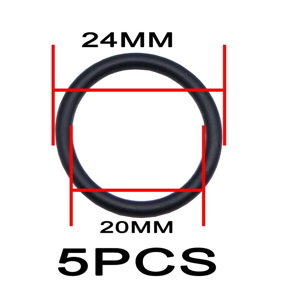 Black 5pcs/lot Airsoft Piston Head O Ring for AEG M4 Gel Blaster Hunting Accessories Black- 24*18CM/24*19CM/24*20CM/24*21CM/24*22CM - Цвет: Black