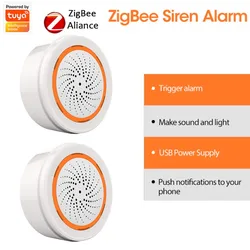 NEO – sirène intelligente Tuya ZigBee, alarme de température et d'humidité 90db, capteur de son et lumière, batterie 3 en 1 intégrée, Smart Life 