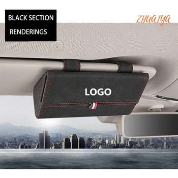 

1pcs Glasses Car Holder Magnetic Car Sun Visor Case Organizer For Seat LOGO Leon Ibiza cupra Altea Belt Racing