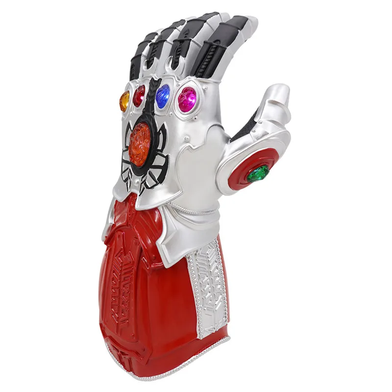 Мстители танос Бесконечность рукавицы Marvel супергерой для косплея Железного человека перчатки Мстители светодиодный перчатки дети