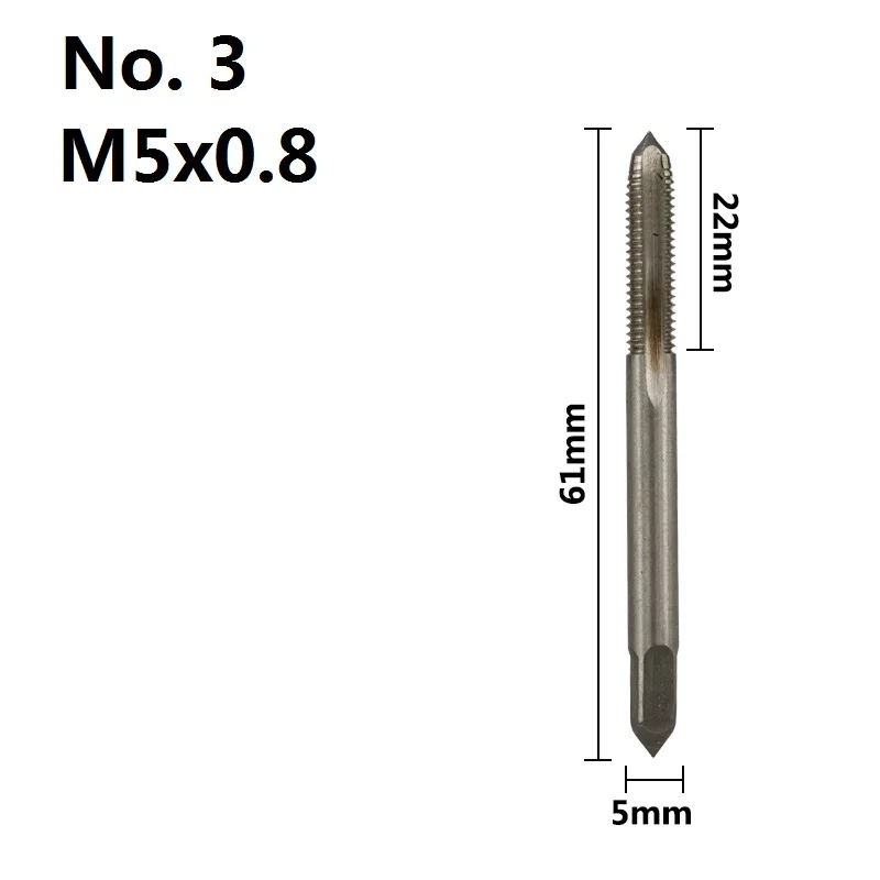 M5x0.8mm XCAN 1 шт. M3/M4/M5/M6/M8/M10/M12/M14/M15 машинный кран прямая Флейта HSS штекер кран с винтовой резьбой сверло - Цвет: M5x0.8mm