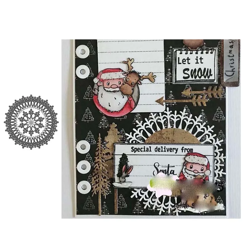 

Flowers Circular Pattern Metal Cutting Dies for DIY Scrapbooking Crafts Card Making Paper Photo Album Template Decoration