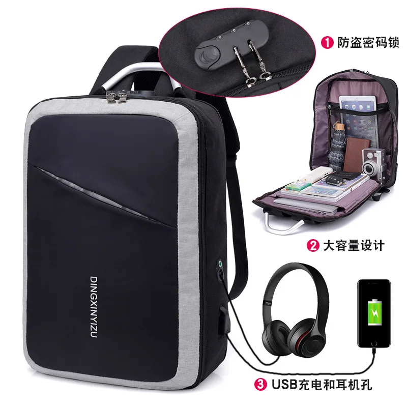 

New Style Backpack Anti-theft Backpack Leisure Bag Computer Bag Laptop Backpack MEN'S AND WOMEN'S Handbags