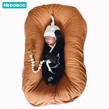 Medoboo хлопок Новорожденный детское гнездо переносная люлька детская кровать кроватки для новорожденных путешествия Колыбель Подушка Детская кроватка бампер декор комнаты