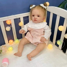 

Three Kings Day Gift 60cm 24 Inches Tutti Reborn Baby Dolls Vinyl Handmade Toddler Root Hair Christmas Presents For Girls