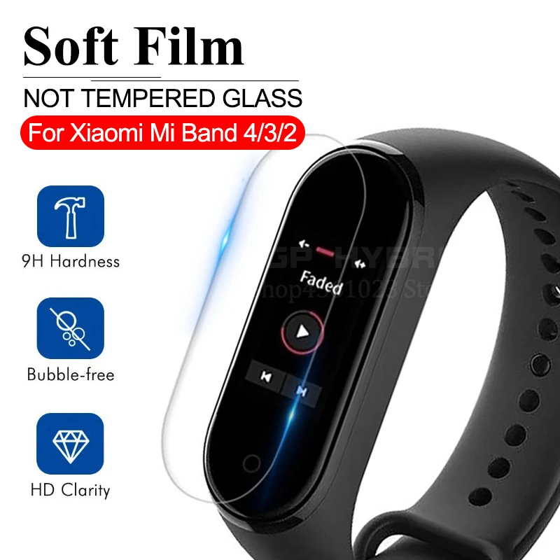 Мягкая защитная пленка для Xiaomi Mi Band 4 MiBand 3 2 Гидрогелевая Защитная браслета на