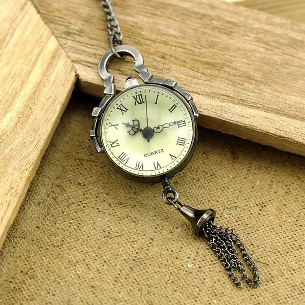 Бронзовые/Серебристые мужские и женские карманные часы кварцевые новые для