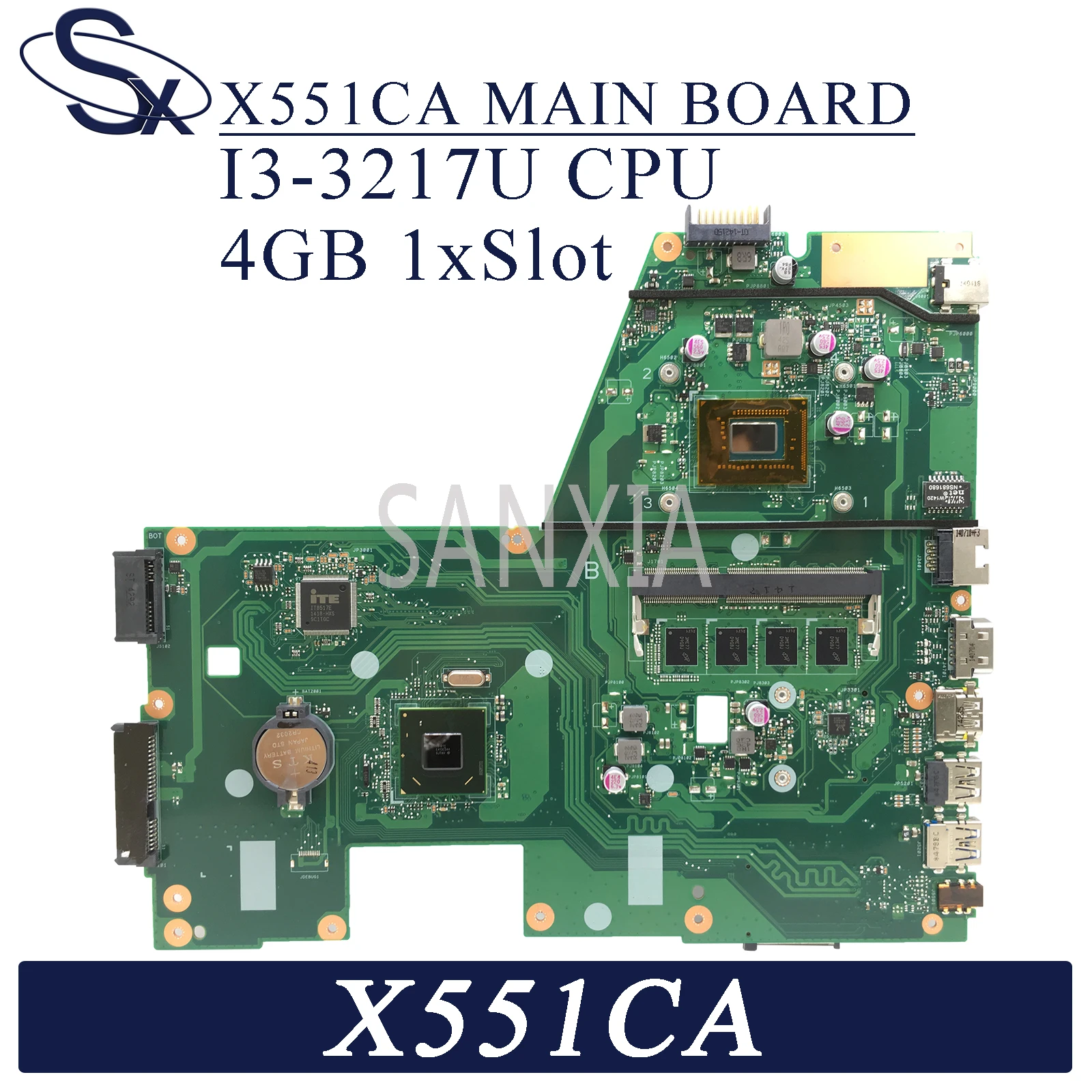 Материнская плата KEFU X551CA для ноутбука ASUS X551CAP X551C оригинальная материнская I3-3217U