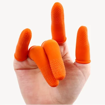 

100pcs Protective Antislip Fingertips Gloves Latex Rubber Finger Cots Antistatic Gloves
