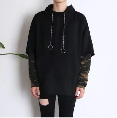 Neploe, S-3XL, Harajuku, модные, BF, женские, мужские толстовки, Осенние, в полоску, с большим кольцом, украшенные, толстовка с капюшоном, с длинным рукавом, толстовка, 65726 - Цвет: army green