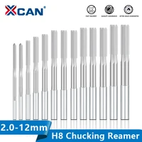 XCAN HSS M35 Machine Reamer H8 Straight Shank Chucking Reamer 2/2.5/3/4/5/6/6.5/7/8/9/10/11/12mm Milling Reamers 1