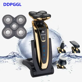 

DDPGGL 5 in 1 Men's Electric Shaver Whole Body Washing 5D Floating Head Shaving Machine for Men Waterproof Electric Razor 4D