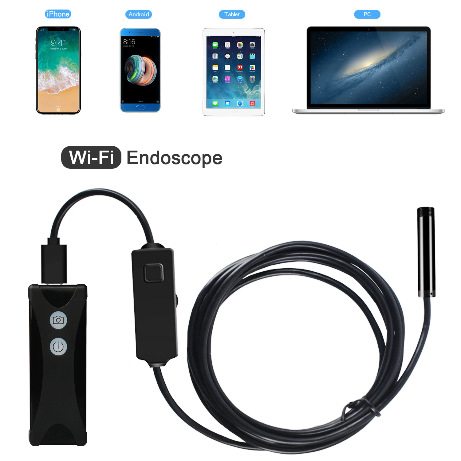 8 мм 1/2/3/5 м Wi Fi эндоскоп мини камера с мягким кабелем USB бороскоп для Android/Iphone и