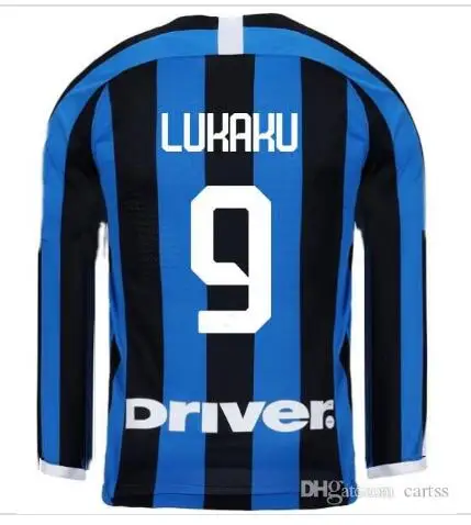 19 20 INTER MILAN ALEXIS THIRD Out BLACK MILAN Футболки с длинным рукавом для футбола LUKAKU 9 GODIN 2 BROZOVIC 19 20 JERSEY BARELLA - Цвет: shirt
