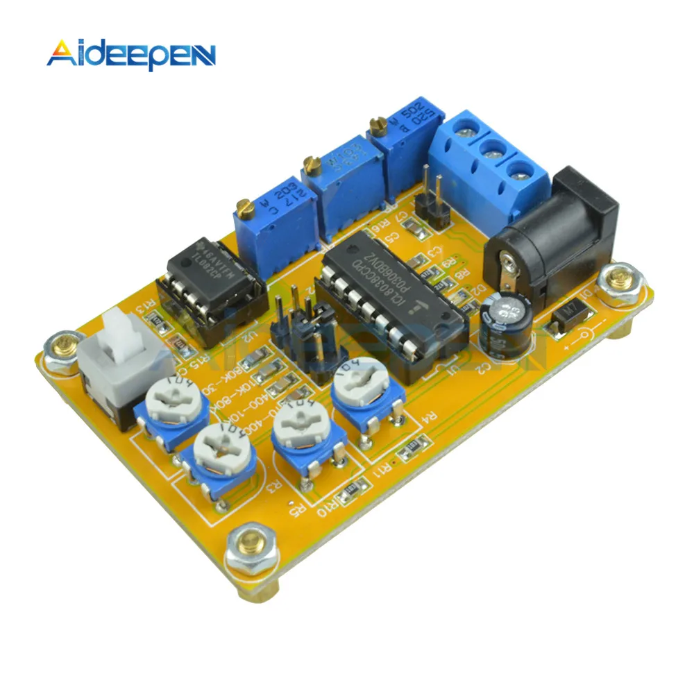 ICL8038 DDS генератор сигналов Модуль 10 Гц-300 кГц синусоидальный сигнал прямоугольной Треугольники волна Выход DC 12 V-24 V