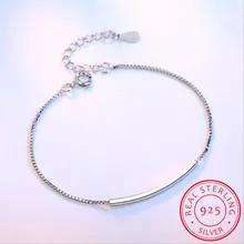 Индивидуальность Новое искусство 925 стерлингового серебра ювелирные изделия женские ровные цилиндры круглая палка двойной высококачественный популярный браслет SB3