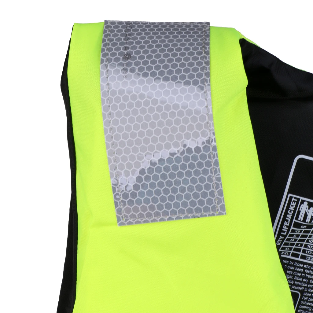 Safety Life Vest Jacket Kayak Canoe Boat Fishing Ski Foam Vest w/ Bright Reflective Stripe Swimming Buoyancy Aid for Adult