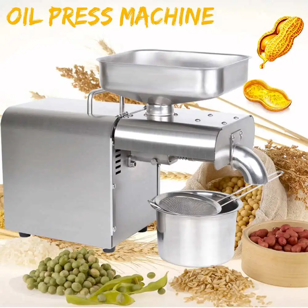 110 В/220 В пресс для масла автоматический холодный пресс для масла машина для холодного отжима масла машина для отжима семян подсолнечника экстрактор масла пресс для оливкового масла 1500 Вт
