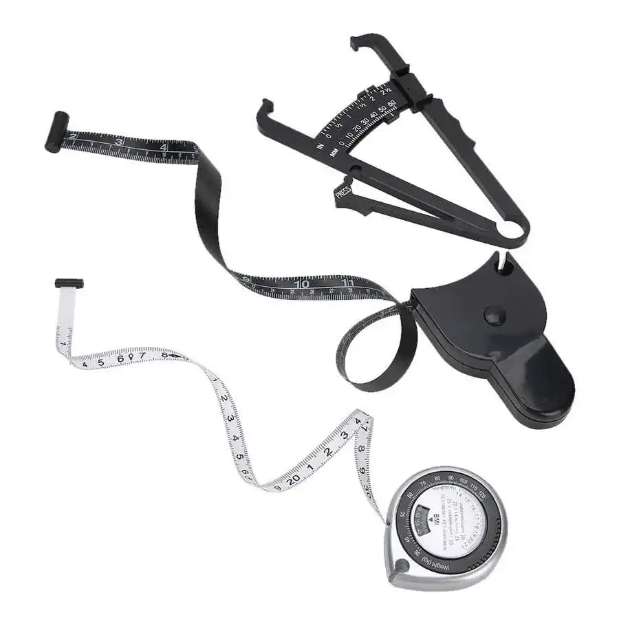 Body Fat Tester Retractable BMI Measuring Tape Weight Loss Caliper +150cm/60inch Body Fat Analyzer Plastic Ruler Health Care body fat caliper body fat measurement tool
