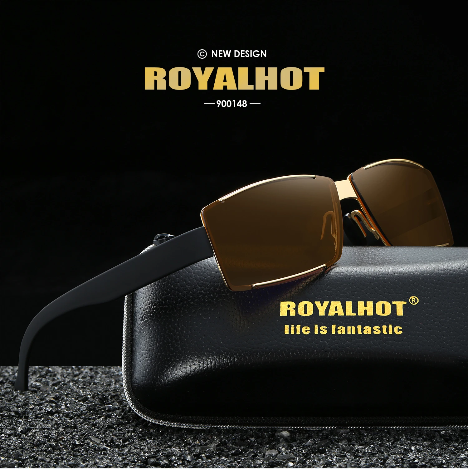 RoyalHot, мужские, женские, поляризационные, сплав, Прямоугольная оправа, солнцезащитные очки, для вождения, солнцезащитные очки, оттенки, Oculos masculino, мужские, 900148