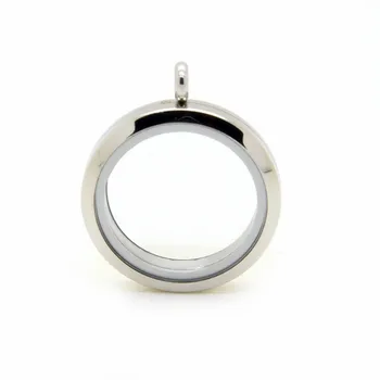 

10Pcs/lot 30mm Silver Magnetic 316L Stainless Steel Floating Locket Pendant Floating Charms Memory Locket