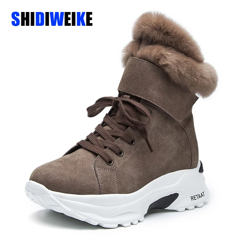 Женские ботинки Новинка 2019 года зимние короткие для девочек женские матовые из