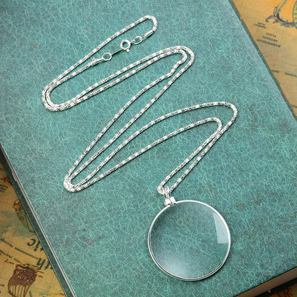 Magnifying Glass Pendant Necklace Monocle Necklace Magnifier Glass