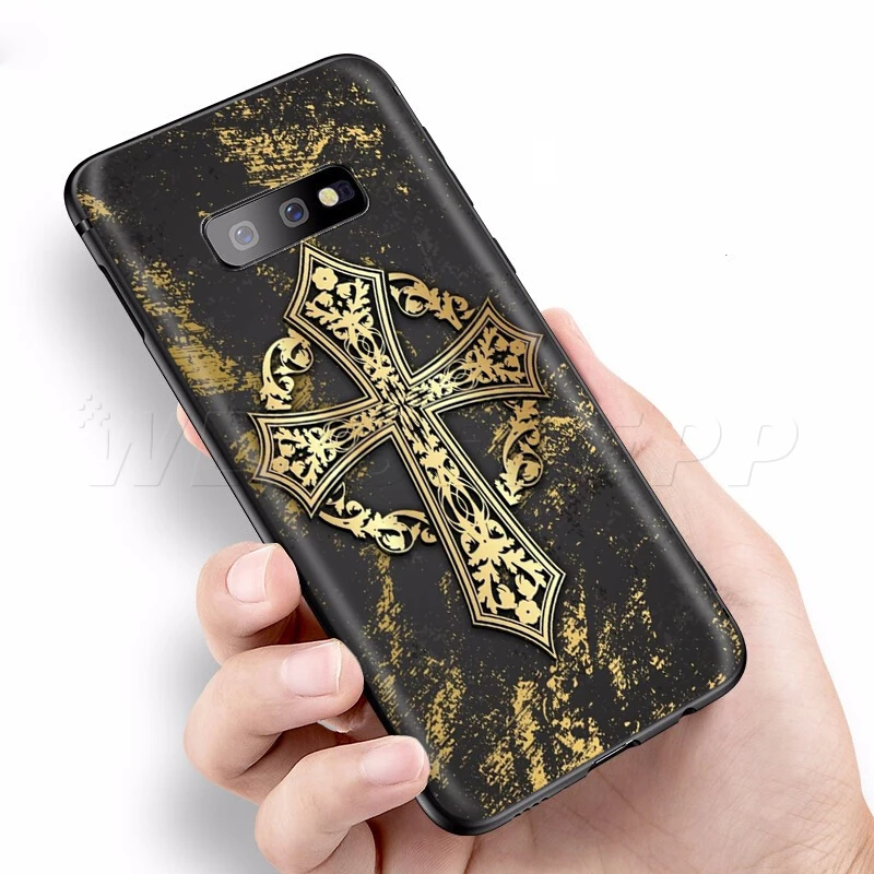 Webbedepp Иисус крест чехол для samsung Galaxy S7 S8 S9 S10 Edge Plus Note 10 8 9 A10 A20 A30 A40 A50 A60 A70
