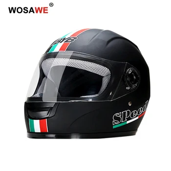 

WOSAWE Motorcycle Full Face Helmet Motocross Anti- Fog Lens Off Road Modular Anti-smashing Racing Helmet Removable Warming Scarf