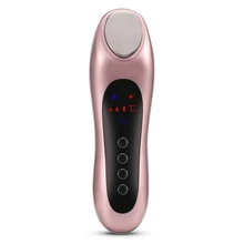 Ultrasonic Electric Face Massager Vibrating Facial Skin Cold and Heat Ion Beauty Instrument for Face Beauty Care