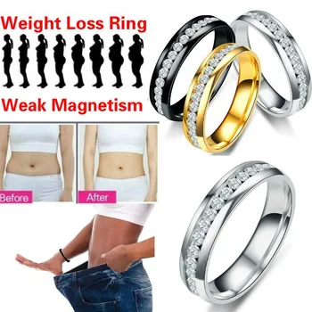

1PC Stimulating Acupoints Gallstone Ring Magnetic Health Care Ring Weight Loss Slimming Ring String Fitness Reduce Weight Ring