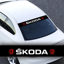 

Car Vinyl Banner Front And Rear Windshield Decal Sun Protection Sticker Decoration For Skoda Superb Octavia 2 FL 2010 2011 2012