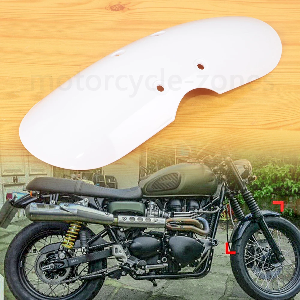 

Motorcycle White Short Front Fender Mudguard Fit For Triumph Bonneville T100 Scrambler Thruxton 900 2012-2016 015007-002