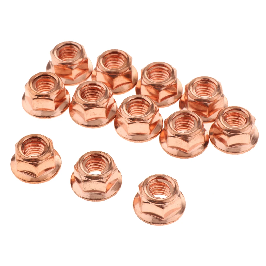 

12x Copper Flashed Steel Exhaust Manifold Turbo Nuts M8 for BMW 3 Series E30