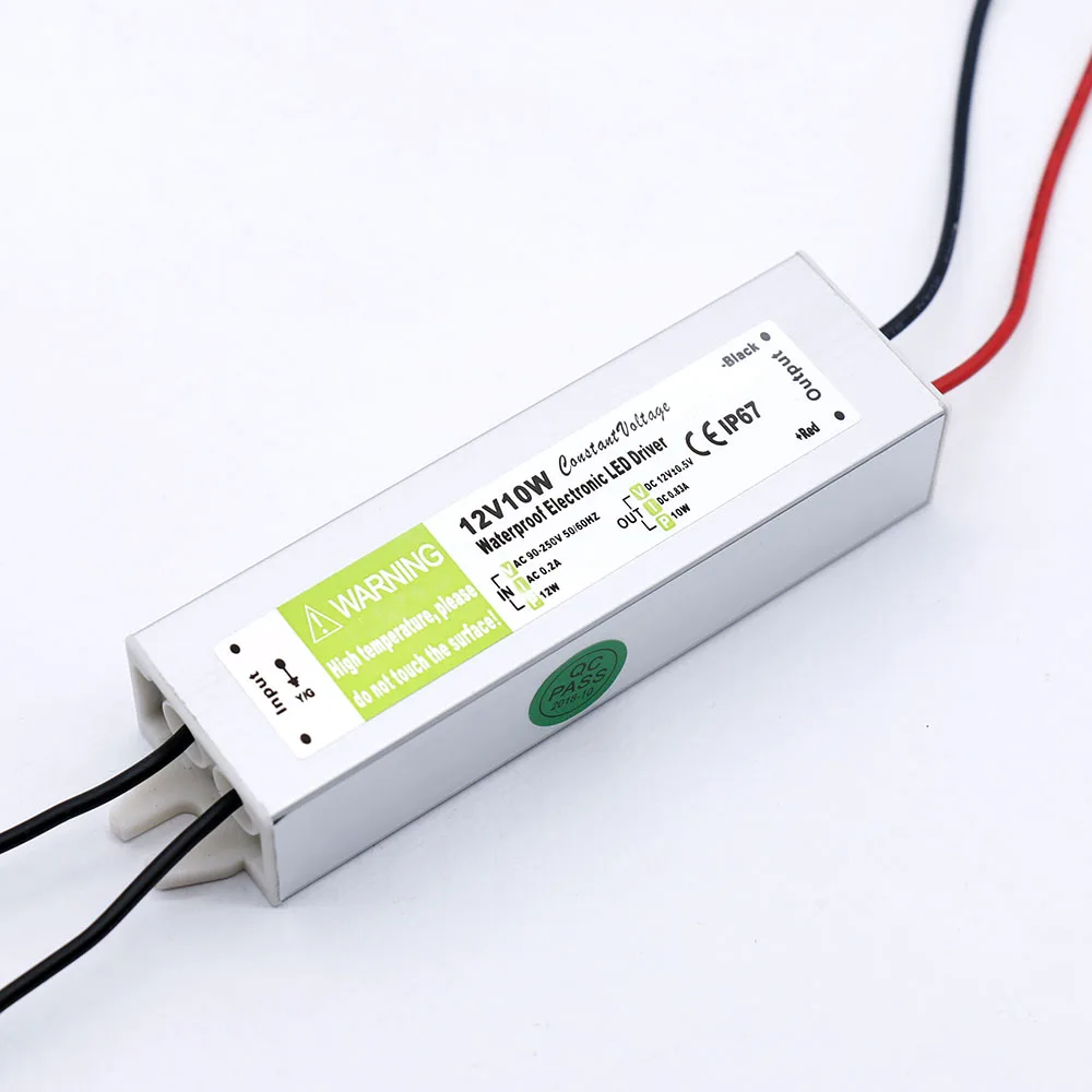 DC12V светодиодный водонепроницаемый источник питания, светодиодный драйвер 5 Вт 10 Вт 15 Вт 20 Вт 24 Вт 30 Вт 36 Вт 50 Вт 60 Вт 80 Вт 100 Вт 150 Вт светодиодный трансформатор, уличный светодиодный