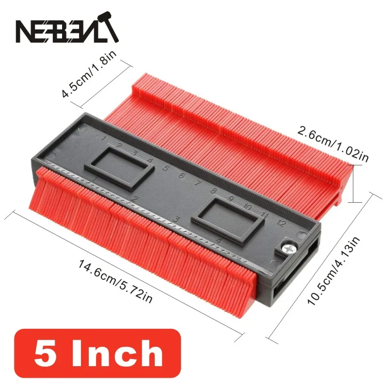 wooden tool chest 5" / 10" Gauge Ruler Duplicate Tool Tiling Auto Contour Duplications Fine General Tooth Profile Winding Plastic Laminate Ducts large tool chest Tool Storage Items